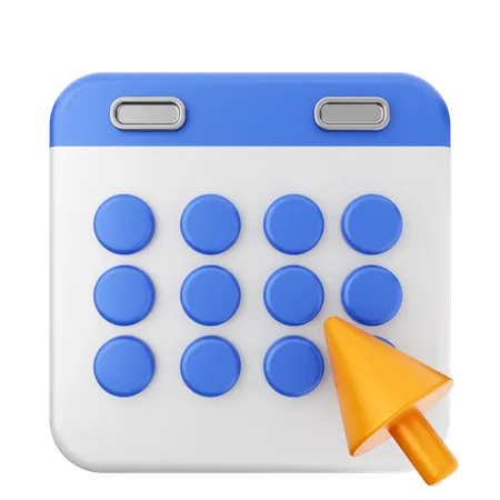 Click Calendar  3D Icon