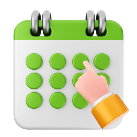 Click Calendar  3D Icon