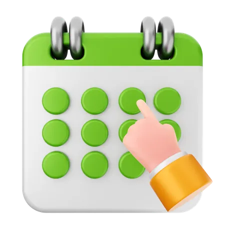 Click Calendar  3D Icon