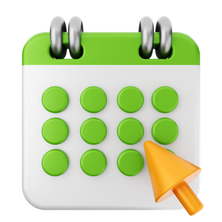 Click Calendar  3D Icon