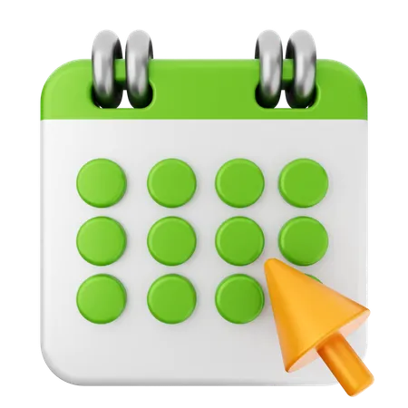 Click Calendar  3D Icon