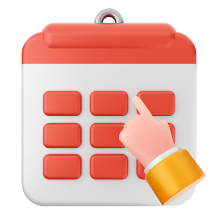 Click Calendar  3D Icon