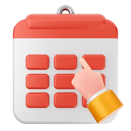 Click Calendar  3D Icon