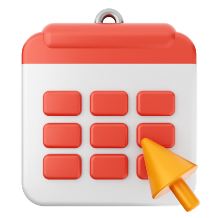 Click Calendar  3D Icon