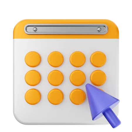 Click Calendar  3D Icon