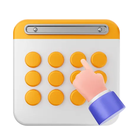 Click Calendar  3D Icon