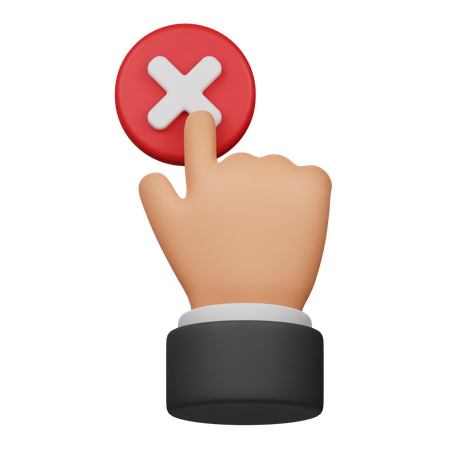 Click Cross Button  3D Icon