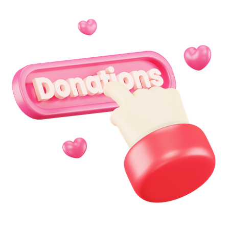 Click Donate  3D Icon