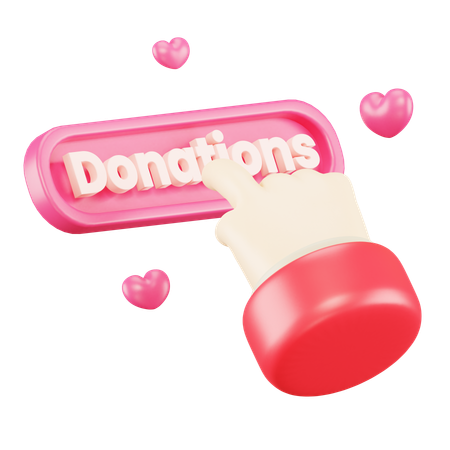 Click Donate  3D Icon