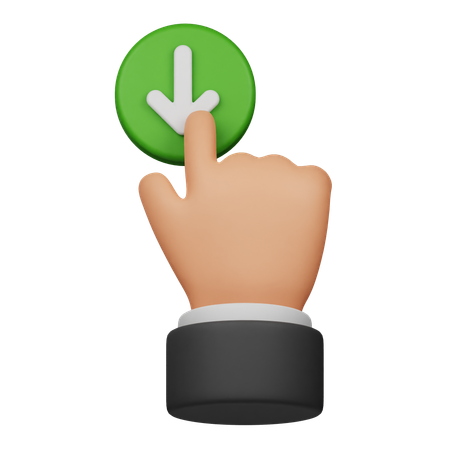 Click Download Button  3D Icon
