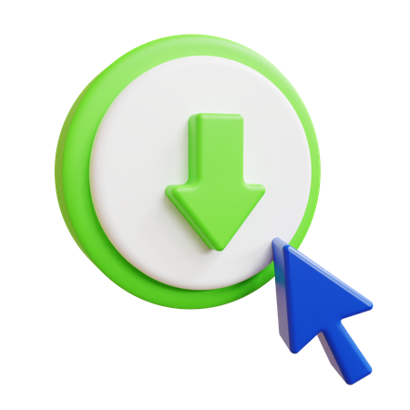 Click Download Button  3D Icon
