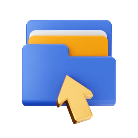 Click Folder  3D Icon