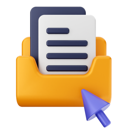 Click Folder  3D Icon