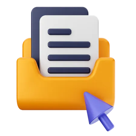 Click Folder  3D Icon