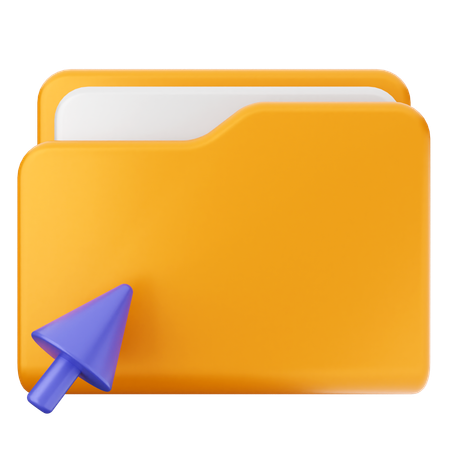 Click Folder  3D Icon