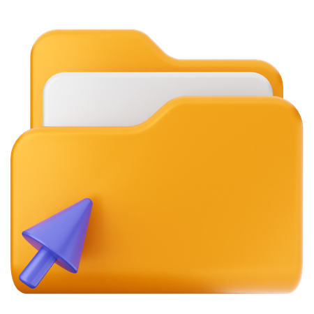 Click Folder  3D Icon