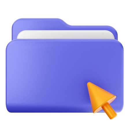 Click Folder  3D Icon