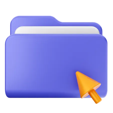 Click Folder  3D Icon