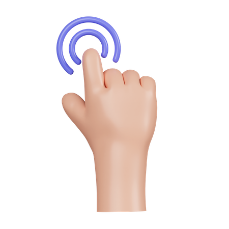 Click Hand Gesture  3D Icon