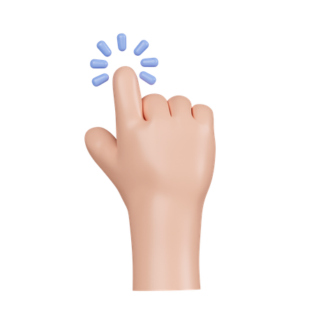 Click Hand Gesture  3D Icon