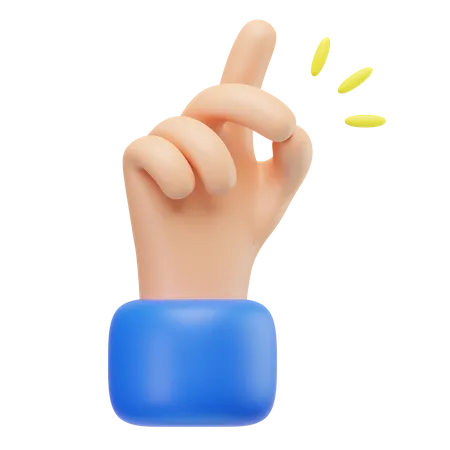 Click Hand Gesture  3D Icon