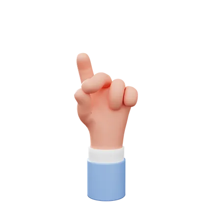 Click Hand Gesture  3D Illustration