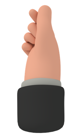 Click Hand Gesture  3D Illustration