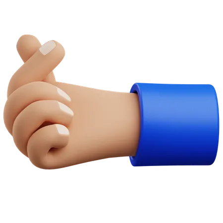 3 D Click Hand Gesture With Isolated Background 3D Icon