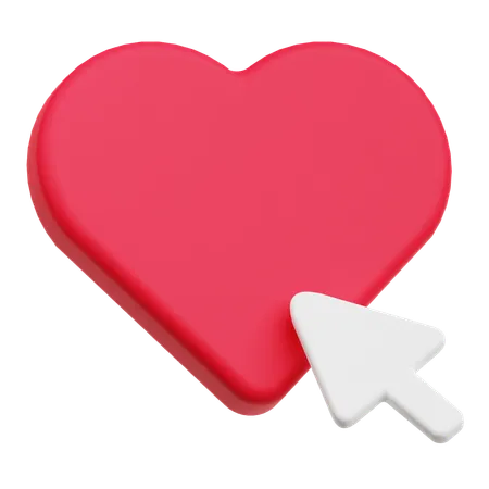 Click Heart  3D Icon