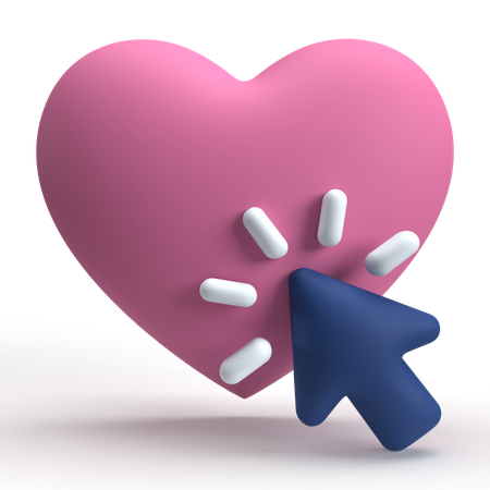 Click Heart  3D Icon