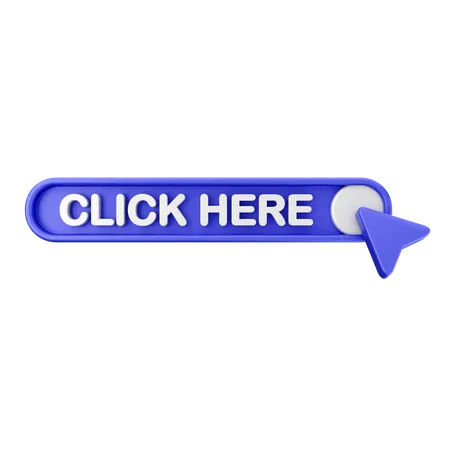 Click Here Text Button  3D Icon