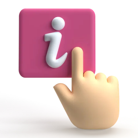 정보를 클릭하세요  3D Icon