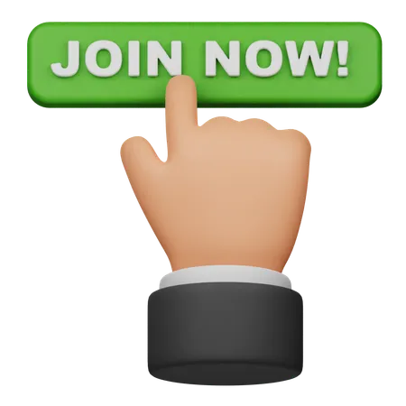 Click Join Button  3D Icon