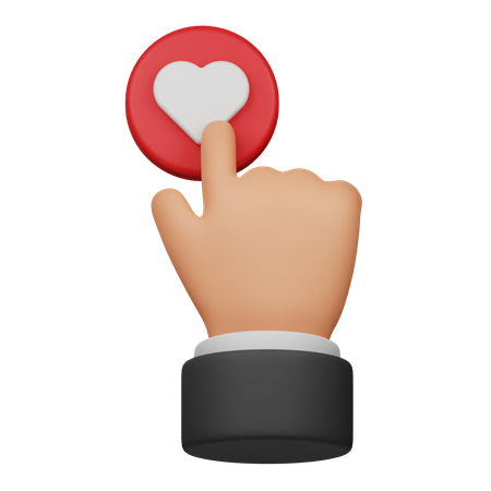 Click Like Button  3D Icon