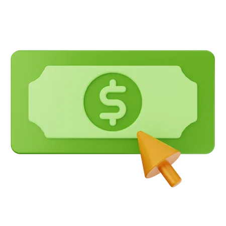 Click Money Dollar  3D Icon