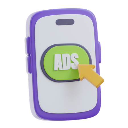 Click On Ads  3D Icon