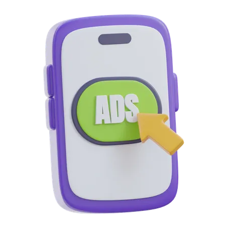 Click On Ads  3D Icon