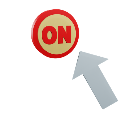 Click On Button  3D Icon