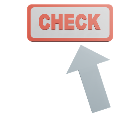 Click On Check Arrow  3D Icon