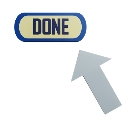 Click On Done  3D Icon