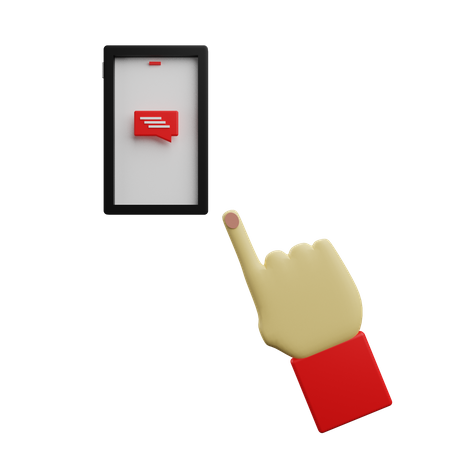 Click On Message  3D Icon