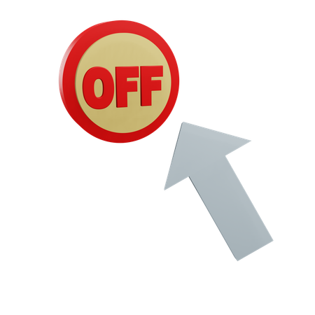 Click On Off Button  3D Icon