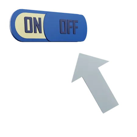 Click On On Off Button  3D Icon
