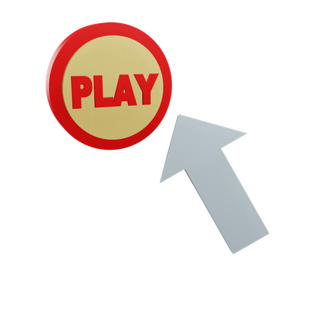 Click On Play Button  3D Icon