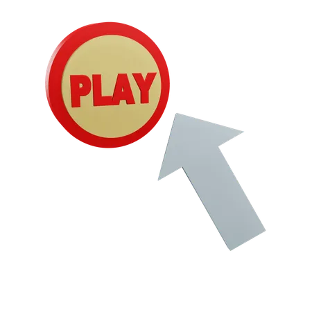 Click On Play Button  3D Icon