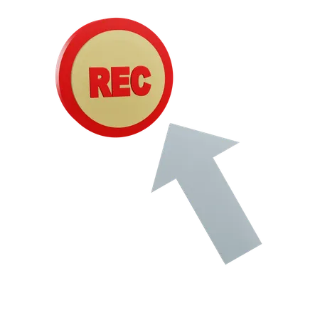 Click On Record Button  3D Icon