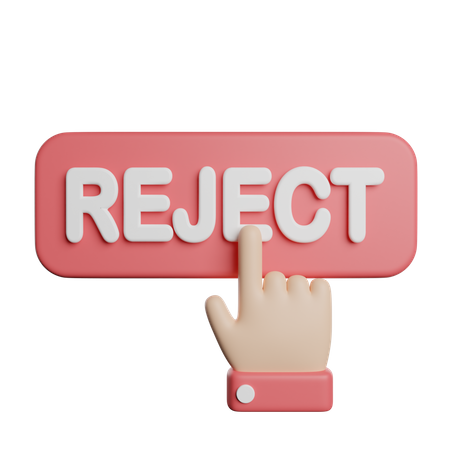 Click On Reject  3D Icon