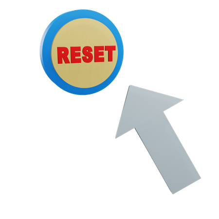 Click On Reset Button  3D Icon