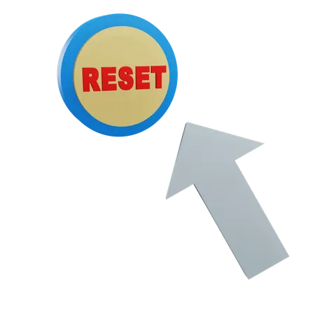 Click On Reset Button  3D Icon