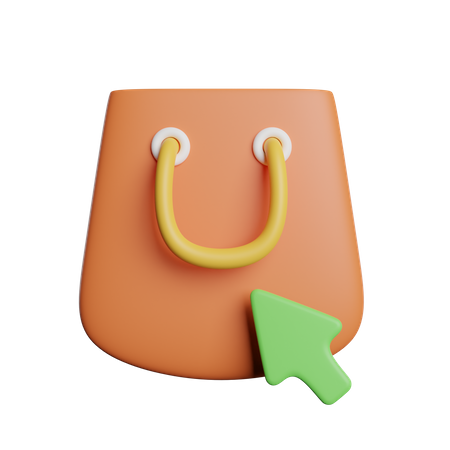 Click On Shopping Bag 3D Icon